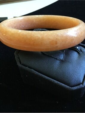 Orange Jade Bangle Bracelet - Women's Jewelry